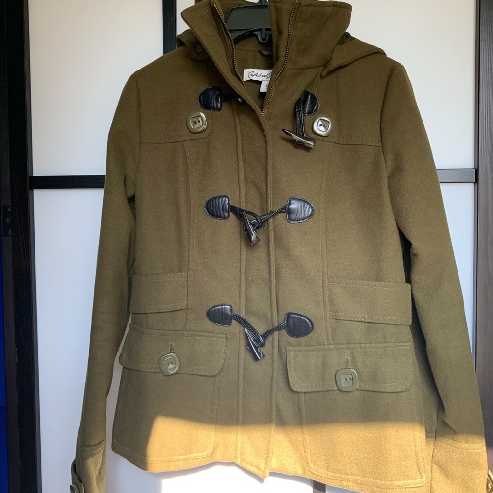 Olive Green Toggle Coat